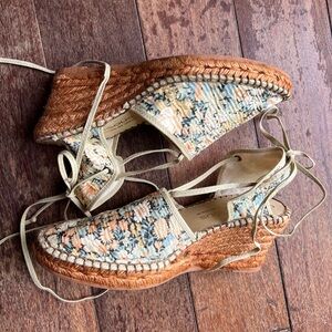 Floral Wedge Sandals